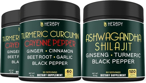 [BRSRA2QODECW2ELP] Bundle 7in1 Турмерична куркумін & 5in1 Ashwagandha Shilajit добавки