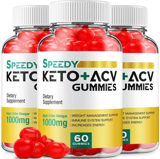 [BRSROA34B4DWKYDK] (3 Pack) Speedy Keto ACV Gummies - Advanced Formula Speedy Keto Plus ACV Gummies Apple Cider Vinegar Speedy ACV Dietary Supplement Men Women (180 Gummies)