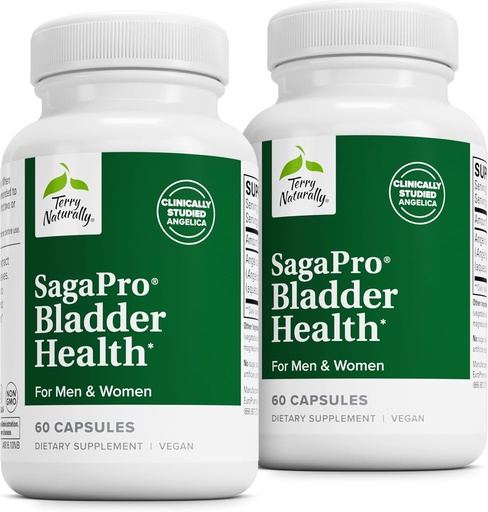 [BRSWGYAZCAFWCD3B] Terry Naturally SagePro Bladder - Bladder Support Supplement - Dietary Supplement with Angelica Leaf Extract - Vegan Capsules to Aid Urinary Tract Function & Health - 60 Capsules (Pack of 2)
