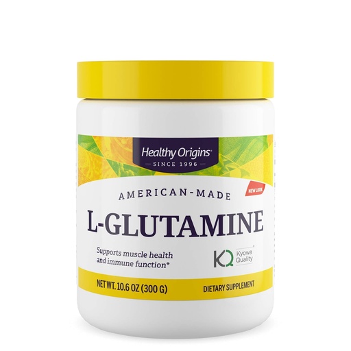 [BRSWYZL4BV4AOEY3] Healthy Origins L-Glutamine Powder 5,000 mg per Serving, 10.6 oz (300g) - American-Made USP Grade Amino Acid Supplement - Supports Muscle Recovery, Immune Function & Microbiome Health
