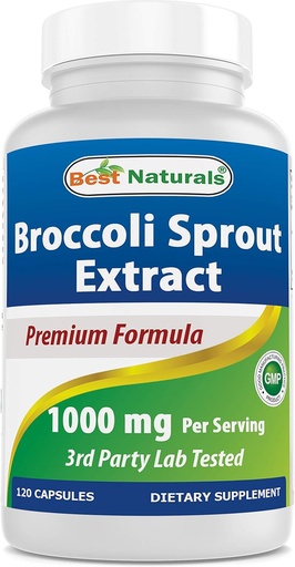 [BRSWIHIDBUDAY2I7] Best Naturals Brokkoli Sprout kivonat, 1000 mg, 120 gróf