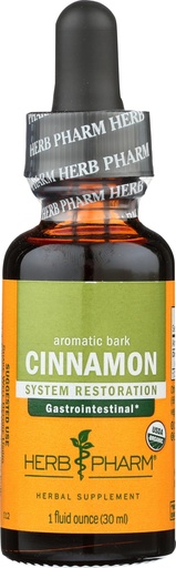 [BRSWIY33DEBBAEL2] Herb Pharm Certified Organic Cinnamon Liquid Extract for Cardiovascular and Circulatory Support - 1 Ounce