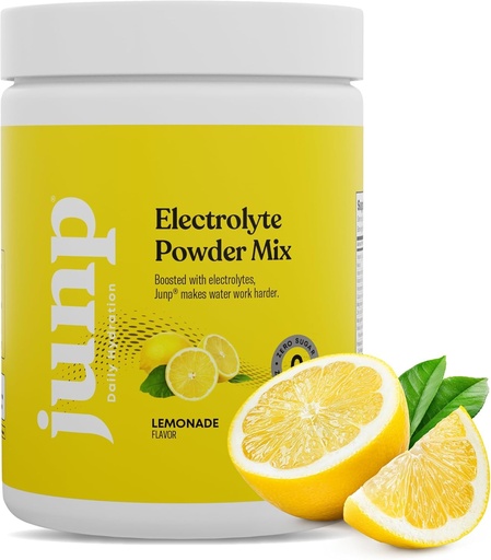 [BRSWYHYLOIBWKFY4] JUNP Electrolytes Powder No Sugar No Carbs – Lemonade Keto Electrolyte Drink Mix - Potassium & Salt Hydration Powder Electrolytes - Zero Calorie Sugar Free Electrolyte Powder, Kosher, 90 Servings