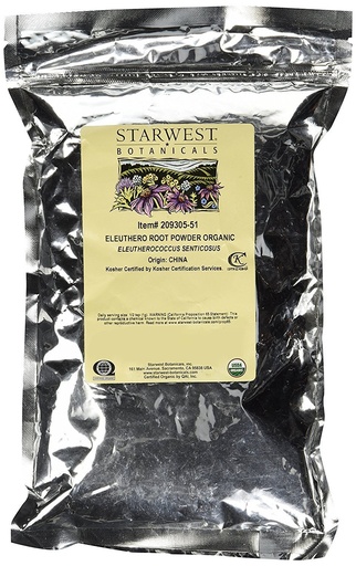 [BRSWIYANDMIRODY3] Organic Eleuthero Root Powder, 1lb