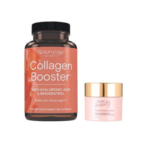 [BRSROHQBPMNGKDLG] Reserveage Beauty, Collagen Booster, Collagen Supplement for Skin Care and Joint Health 60Caps & Firming Face Cream, 1.7 oz