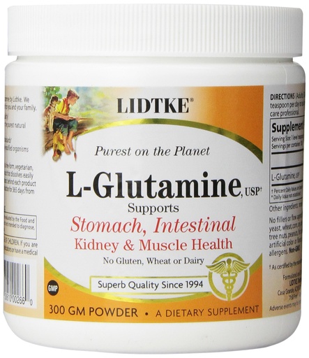 [BRSWIYYMOEAAMEI3] Lidtke Technologies L-Glutamine Powder, 300 Gram