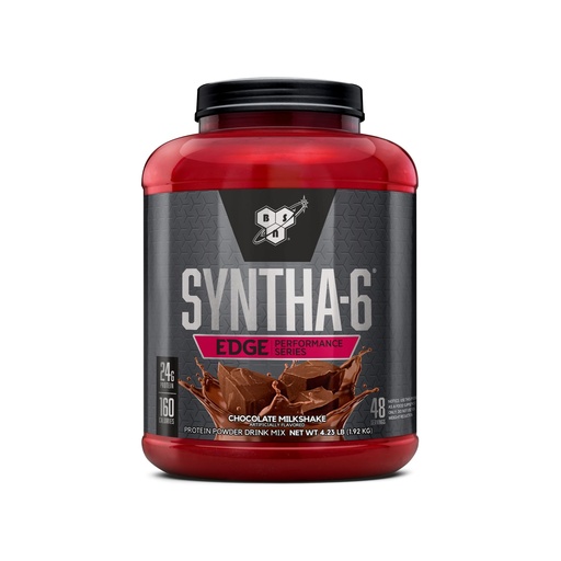 [BRSWKFQQPMDRWYDE] BSN SYNTHA-6 EDGE Protein Powder, Chocolate Flavored Powder with Hydrolyzed Whey, Micellar Casein, for Muscle Gain, Low Sugar, 24g Protein, Chocolate Milkshake, 48 Servings, 4.23 Pound (Pack of 1)