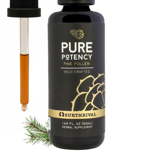 [BRSWIEYRBQABWFLM] Surthrival: Pine Pollen Pure Potency Extract (1.69 fl oz), Increased Stamina, Hormone Balance, Energy & Endurance Restoration