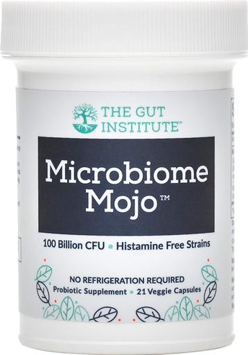 [BRSWYH37A4HQMCLB] Microbiome Mojo 2-in-1 High Potency Probiotics - 100 Billion CFUs Plus 500 Million viable Soil-Based Probiotics per Capsule - 28 Count - No Refrigeration Needed - Made in The USA