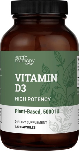 [BRSRMEABOV7BAH3O] Vegan Vitamin D3 5000 iu Supplement - Pure, High Potency Supplements for Immune Health & Strong Bones Support - Vitamin D 5000 iu - 120 Capsules, 4-Month Supply