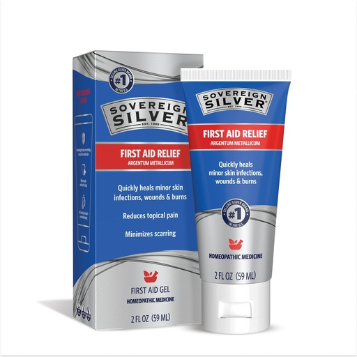 [BRSWIYYNAF7QYDTI] Sovereign Silver Colloidal Silver Gel, Argentum Metallicum Topical Skin Care for Minor Skin Infections, Wounds & Burns – 2 fl oz (59 mL)
