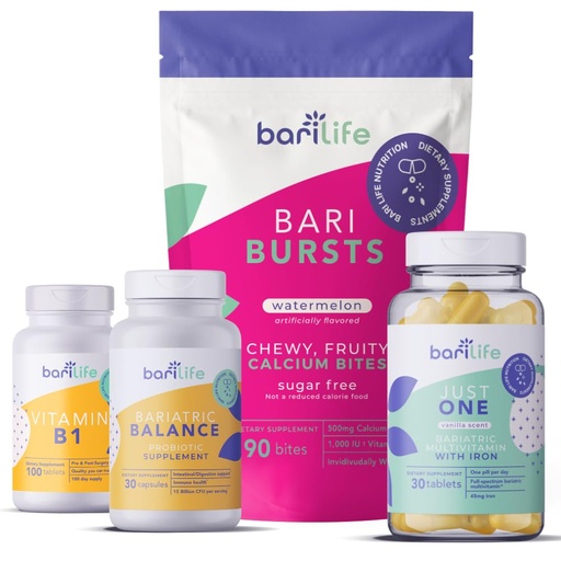 [BRSRAYA3DINAODI4] Bari Life Gastric Sleeve, Gastric Bypass Vitamin and Supplement Starter Kit (Watermelon)