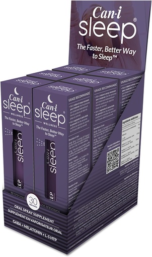 [BRSRMZYBCAPQMCL7] Fastest Sleep Spray Working in 10 mins, Best Sleep Aid for Adults, Relaxium Through The Night with Can-i Sleep All Natural Sleep Vitamins - 180 Servings