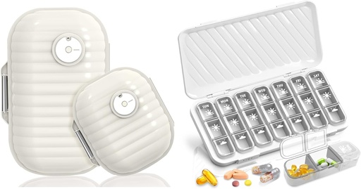 [BRSROAANBEBQICY2] Travel Pill Organizer, 7 Day & Pill Organizer 3 Times A Day, 7 Day Pill Box - GloDeals Weekly Pill Organizer Daily Medicine Container Dispenser Case for Vitamin Fish Oil Supplement
