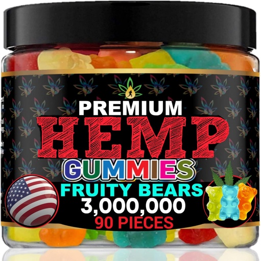 [BRSW2GARCABBEEQ7] Hemp Gummies for Sleep-Infused Bedtime Support, Relax, Calm, Discomfort-High Potency Hempoil Gummy Bears Peace and Relaxation-Fruity Flavors-Natural Omega Hemp Edibles-Made in USA-90 Bears