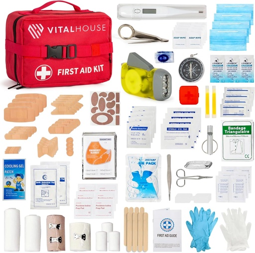[BRSROYAQCAOW2YDO] 346 Piece First Aid Kit Survival - Professional Waterproof Trauma Medical Kit for Emergency, Ideal for Home, Office, Car, Travel, Outdoor, Camping, Hiking - Portable Emergency Supplies Bag