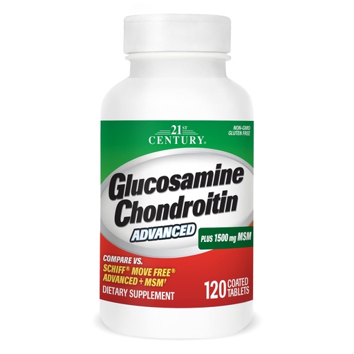 [BRSWIYIDO4IA2G3G] 21st Century Healthcare Glucosamine Chondroitin Advanced 120 Tabs (27291)