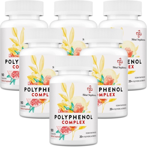 [BRSRAZQYCAGQMC3Z] 67,500 MG Polyphenols Supplement - Powerful Antioxidants & Polyphenol for Age Defense, Polyphenol Superfood, Quercetin, Resveratrol, Green Tea, Plant-Based & Energy, Immune Support, 540 Capsules