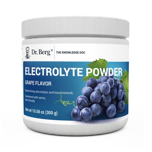 [BRSRMEA2PMBQI3A3] Dr. Berg Zero Sugar Hydration Keto Electrolyte Powder - Enhanced w/ 1000 mg of Potassium & Real Pink Himalayan Salt (NOT Table Salt) - Grape Flavor Hydration Drink Mix Supplement - 50 Servings