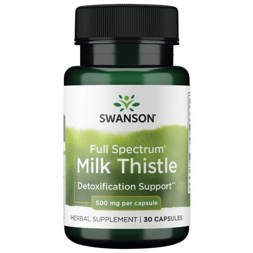 [BRSWIFY7BAABAYDM] Swanson Full Spectrum Milk Thistle (500 mg) -30 Capsules