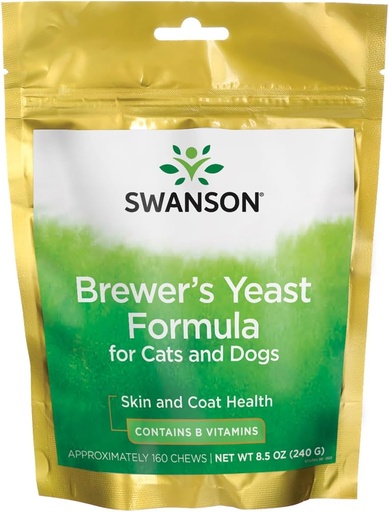 [BRSWGFTQB5YRG3DZ] Swanson Brewer's Yeast Formula for Cats and Dogs 160 Chews