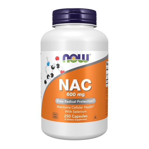 [BRSWIY32BQOAK2T6] NOW Supplements, NAC (N-Acetyl Cysteine) 600 mg with Selenium, 250 Veg Capsules