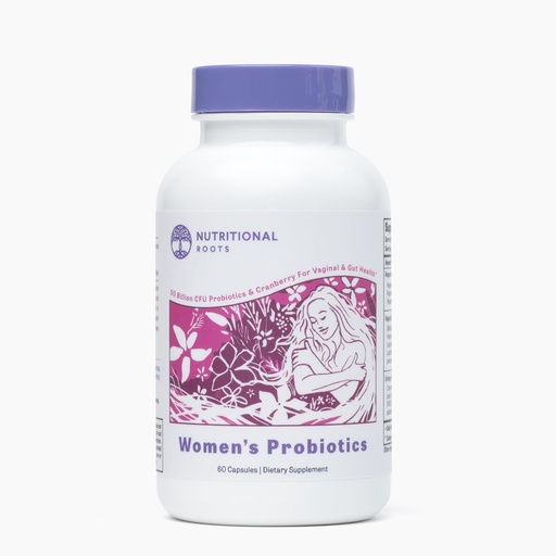 [BRSROGI5CUPAACDK] Nutritional Roots Women's Probiotics for Vaginal Health and Gut Health, Organic Prebiotics, Probiotics, Cranberry Extract, Third Party Tested, Doctor's Choice, 60 Servings