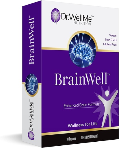[BRSW2EDYO4HWKCDZ] Dr.WellMe- Nootropní Brain Booster Dodatek s turmeric & Ginkgo Biloba pro muže a ženy - L- Theanine, Vitamin D3 k vylepšení paměti, Focus & Cognitive Health - Vegan Kapsle (30 Počet)