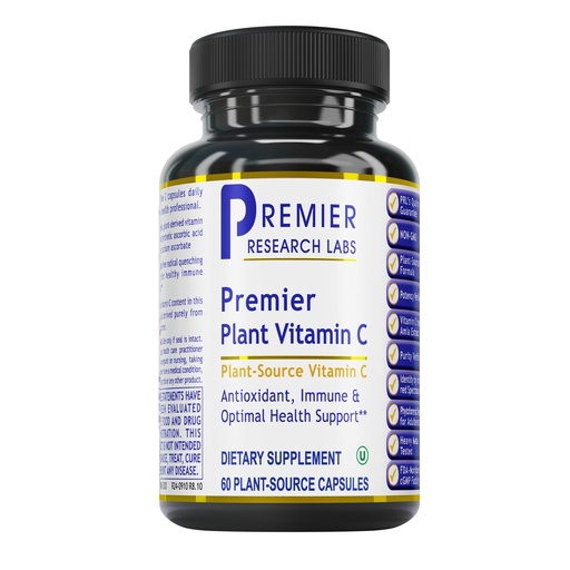 [BRSWIYL7B57RSC3Y] Premier Research Labs Vitamin C Supplement - Natural Vitamin C, Whole Food Vitamin C, Essential C Complex, Pure with Bioflavonoids & Organic Ingredients - 60 Vegetarian Capsules