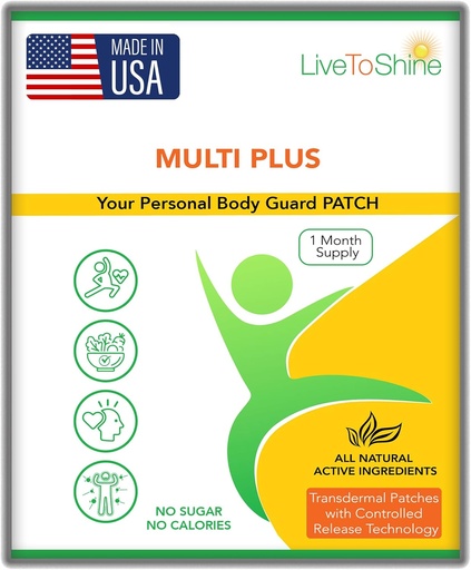 [BRSROBQTBABQ2HY7] Live To Shine Multi Plus Topical Patch - USA Made - 30 Ημέρες Προμήθεια για γυναίκες και άνδρες από