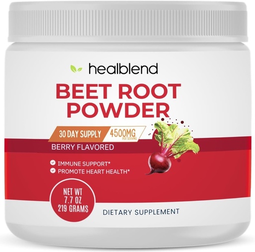 [BRSROC3RAEHAGDI3] Beet Root Powder Organik Sehat - Nitric Oxide Beets, Tekanan Darah Sehat Dukungan, Sirkulasi Darah Superfood Blueberry Flavored - 30 Hamba