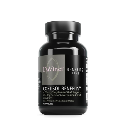 [BRSWYCY2OF5ROGTB] DaVinci Labs Cortisol Benefits - Dietary Supplement to Support Healthy Cortisol Levels and Adrenal Health - With Ashwagandha Extract, Rhodiola Rosea Root and More - Gluten-Free -60 Vegetarian Capsules