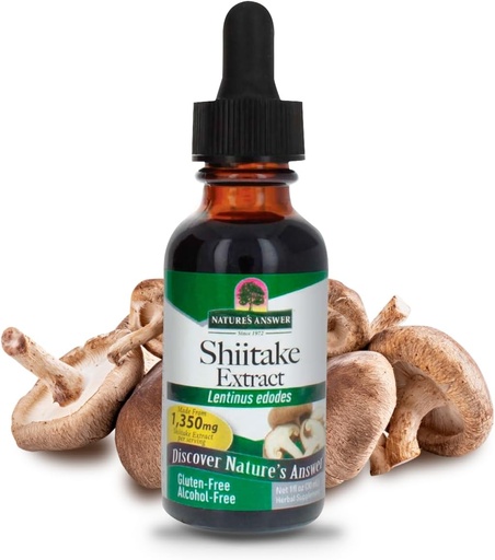 [BRSWIYQKAUBB4CY7] Nature's Answer Shiitake Mushroom Extract Alcohol Free 1 Fluid Ounce | Supports Health and Wellness