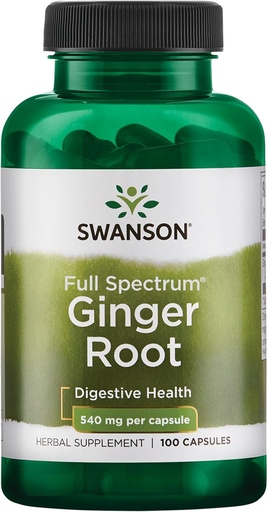 [BRSWIYT7PMOGACY5] Swanson Premium Brand Ginger Root 540 Milligrams 100 Capsules