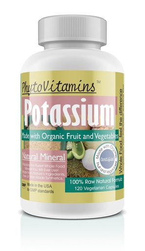[BRSWIHYPDMMRQADM] Organic Whole Food Potassium 120-Count Vegetarian Capsules by PhytoVitamins