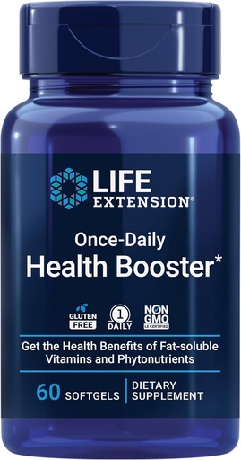 [BRSWGCYKDIFAAGTU] Élet kiterjesztés Once- Daily Health Booster - Vitamins & Nutritents Supplement for WholeBody Health - K- vitamin Komplex, E-vitamin, Saffron, Lutein és More - Non-GMO, Gluten- Free - 60 Softgels