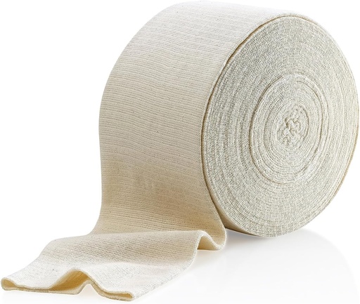 [BRSWKGQQAQIRG2TM] Elastic Tubular Support Bandage Size F, 10M Box - Natural Color (4" x 33 Feet) for Large Knee Support Bandage -Medium to Large Thigh, Cotton Spandex