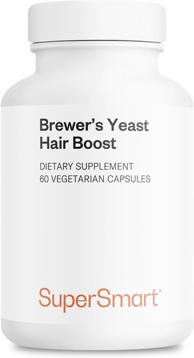 [BRSROBTQO54G2D35] SuperSmart - Brewer's Yeast Hair Boost (Advanced Formula) - with Saccharomyces Cerevisiae, Zinc, Biotin - Hair Supplement | Non-GMO - 60 Vegetarian Capsules