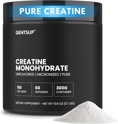 [BRSROCABA4IWACTG] Creapure Creatine Monohydrate Powder – Desflavorado, 5000mg, 60 Servings – Crecimiento del músculo más fuerte, fuerza, rendimiento &amp; salud cerebral – No GMO, libre de gluten, HPLC testado, NSF certificado