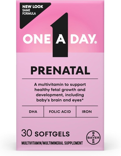 [BRSWIG3QOQHAKDYV] Egun bat Prenatal Bitaminak-azido folikoak, burdina, Omega-3 (DHA), Haurdunaldiko bitaminak emakumeentzat, Prenatal Multivitaminak ama eta haurtxoarentzako, Haurdunaldiak 30 Ct izan behar ditu (Maiatzaren Varya)