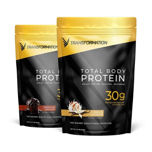[BRSWYAA2CINAGD3U] Transformation Chocolate & Vanilla Protein Powder | 30G Multi-Protein Superblend | Collagen Peptides, Egg White & Plant Blend | MCT Oil | BCAA Amino Acids | Probiotics & Enzymes | Low Carb Shake