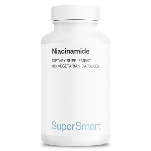 [BRSWIHQZBECWEGD6] Supersmart - Niacinamide Supplement 2000mg per Day (Nicotinamide) - Flush Free Vitamin B3 Niacin | Non-GMO & Gluten Free - 180 Vegetarian Capsules
