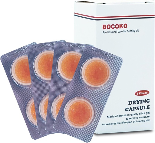 [BRSW2YATBB5AKCT7] 8 Pieces Hearing Aid Drying Capsules C&C Dry-Cap for Phonak, Starkey and Unitron Charger Case