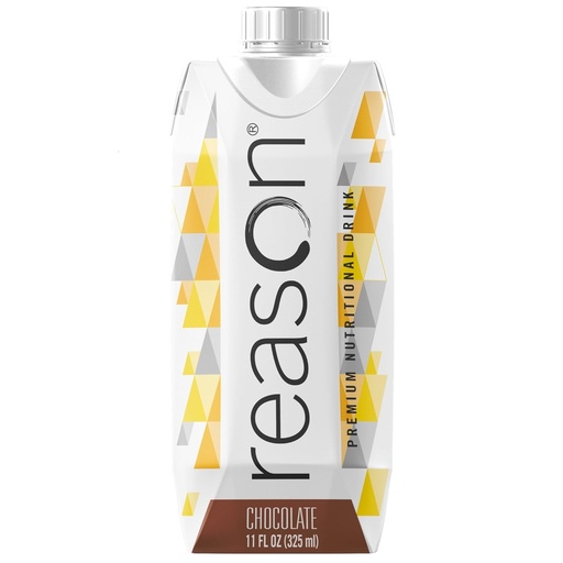 [BRSROFD3CUFGM3QU] Reason Premium High Calorie Protein Drink - Free of Soy, Gluten, GMO, Artificial Flavors, and Sweeteners - NSF Certified - Lactose-Friendly, Great for Tube-Feeding - Chocolate, 11 oz
