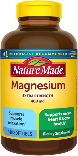 [BRSWGBTROENB4ALJ] Nature Made Extra Strength Magnesium 400 mg., 180 Softgels