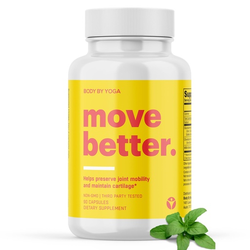 [BRSW2EACA4IR4AL6] Move Better - Natural Joint Supplements For Women and Men | Supports Mobility, Cartilage Repair, and Joint Health | Fast Acting MSM Chondroitin & Glucosamine Joint and Knee Supplements | 90 Capsules