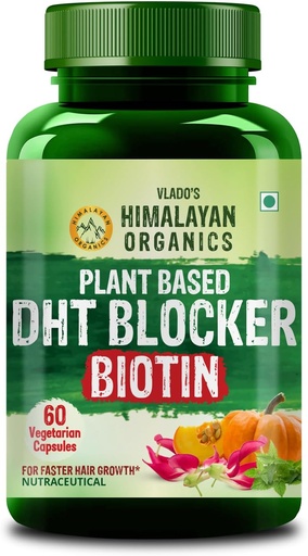 [BRSWYFITB4IQ2A34] Himalayan Organics Plant-Based DHT Blocker With Goodness of Nettle Leaves | Promotes Hair Growth | For Men And Women - 60 Veg Capsules