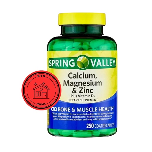 [BRSRMGL7BECGKCAZ] Calcium Magnesium Zinc with Vitamin D3 | Calcium Supplement | Calcium Magnesium Zinc | Calcium 600 mg with vitamin D3 | Calcium Magnesium Supplement + STS Sticker.