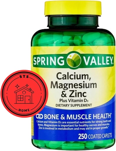 [BRSRMGL7BECGKCAZ] Calcium Magnesium Zinc with Vitamin D3 . Calcium supplement . Calcium Magnesium Zinc . Calcium 600 mg with vitamin D3 . Calcium Magnesium supplement + STS Sticker.